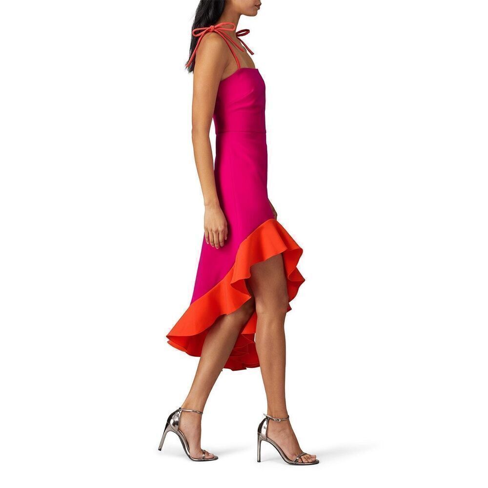 Christian Siriano  Pink Tie Shoulder Dress 📦 - Picture 9 of 10